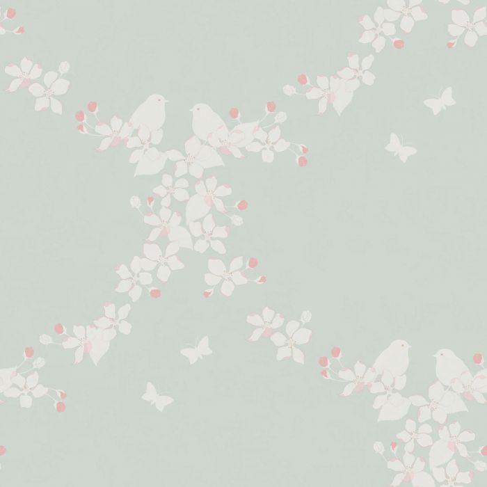 Duck Egg Apple Blossom Wallpaper | Susie Watson Designs | Susie Watson  Designs