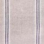 Charcoal Large Gustavian Stripe Linen - 294