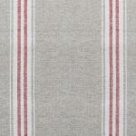 Grey Red Gustavian Stripe Cotton – Double Width – 287L