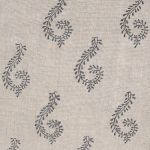 Hand-printed Graphite Shalini Linen – 322