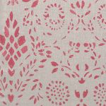 Hand-printed Indian Red Maja Linen - 344