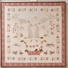 Framed Embroidered Wallhanging - The Fox