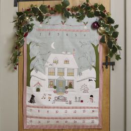 Hand-embroidered Christmas House Advent Calendar