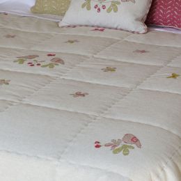 Super King Size Quilt - Linen Lovebirds (Bed Linen)