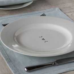 Charcoal Gustavian Dinner Plate