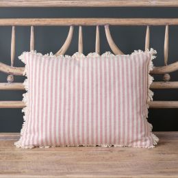 Pink stripe cushion