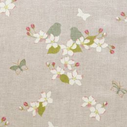 Hand-printed Ivory Apple Blossom Linen – 313