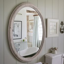 Large Carved Oval Mirror
