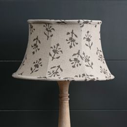 Charcoal Moonflower Framed Lampshade
