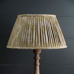 Green Gold Sacha 18" Pleated Linen Lampshade