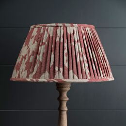 Red Sacha 18" Pleated Linen Lampshade