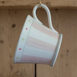 Pink Stripe Conical Mug