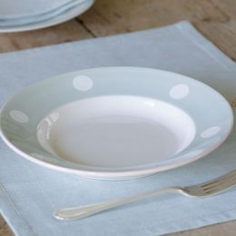 Blue/White Spot Entree Dish - 24 cm