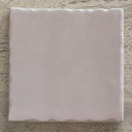 hand made and hand painted pink tile