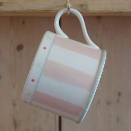 Pink Stripe Straight Mug