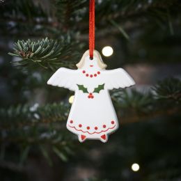 Holly Angel Christmas Decoration