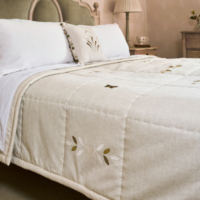Grey Rose Cotton Quilt - King Size