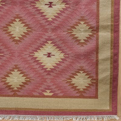 Sample - Hand-woven Wool Kilim - Red Shimla 6