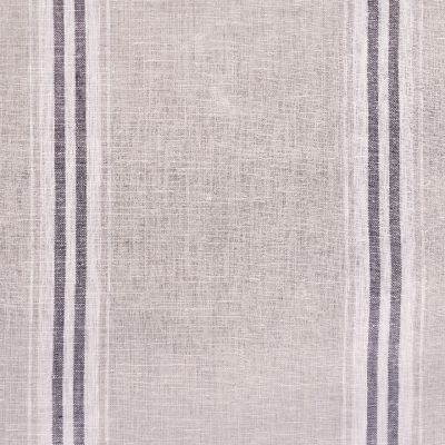 Charcoal Large Gustavian Stripe Linen - 294