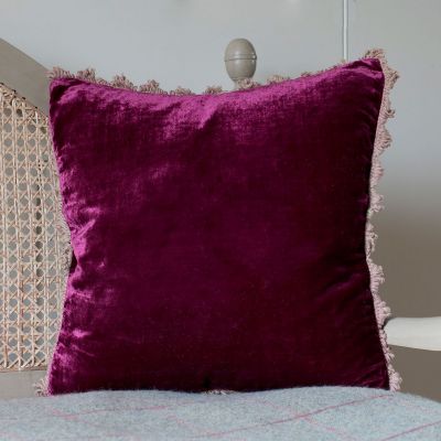 Seconds - Large Aubergine Velvet Cushion
