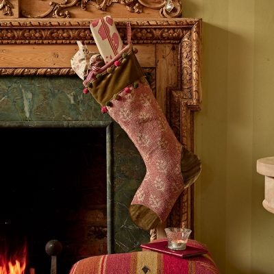 Luxury Christmas Stocking with Pompoms