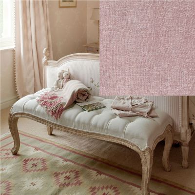 Ex-Display - Bed End Stool in Dusky Mauve Rustic Linen