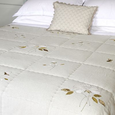 Grey Rose Cotton Quilt - King Size