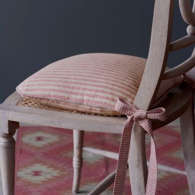 Red Beech Stripe Chair Cushion - 40 x 40cm