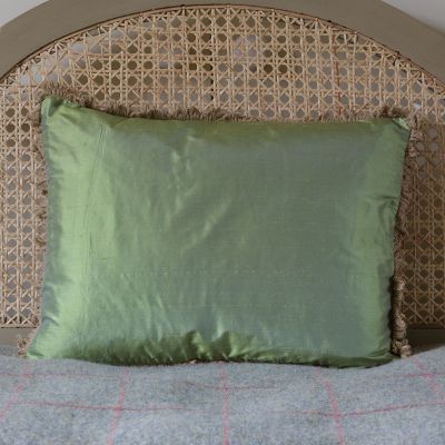 Green Silk cushion