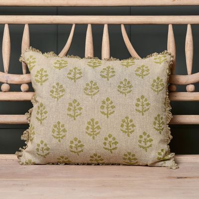 Summer Green Megha Linen Cushion