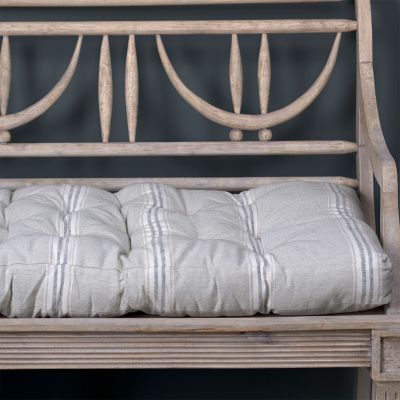Bench Cushion - Gustavian Charcoal Stripe