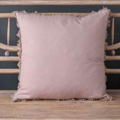 Dusky Pink Plain Linen Cushion
