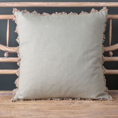 Smokey Blue Plain Linen Cushion