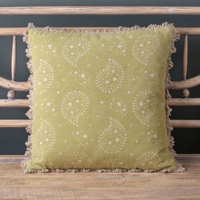 Summer green cotton cushion
