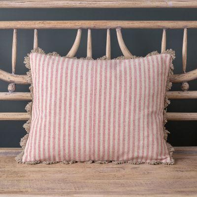 Red Natural Stripe Cushion