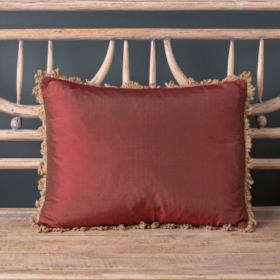 Red silk cushion