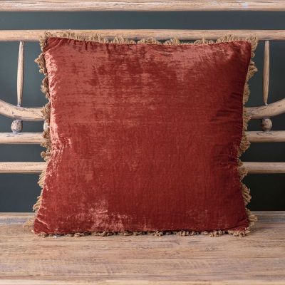 Russet Red Velvet Cushion