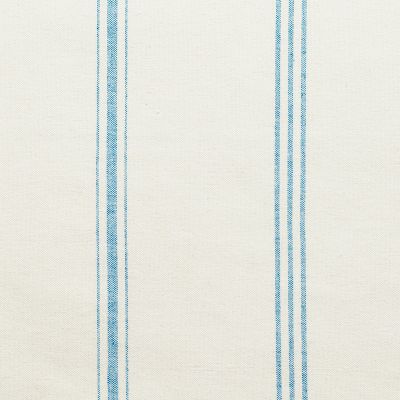 Ivory Marine Blue Vintage Stripe Cotton – Double Width – 208