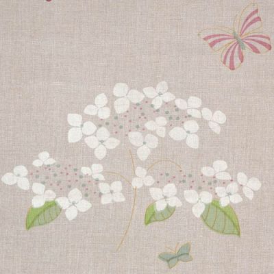 Pair of Curtains in Hydrangea and Butterfly 160cm (W) x 230cm (L)