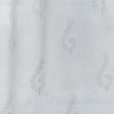 White Large Shalini Embroidered Linen Voile – 421