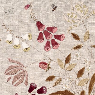 Embroidered Wallhanging - Foxgloves & Tulips