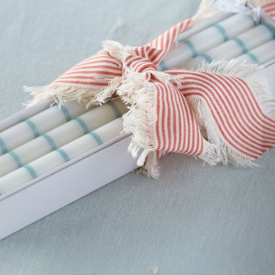 Wide Red & White Piping Stripe Ribbon - 3m Pack
