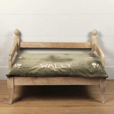 Small Personalised Luxury Velvet Dog Bed Mattress