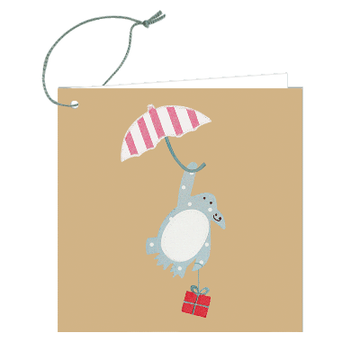 Gift Tag - Floating Penguin