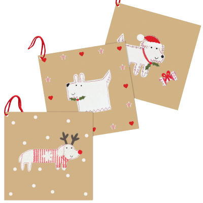 Gift Tag - Christmas Dogs (Pack of 6)