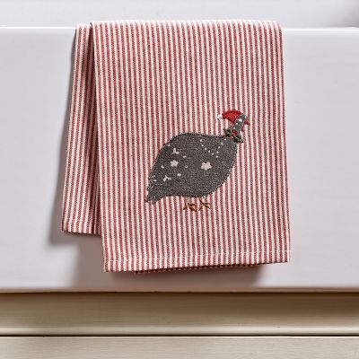 Christmas Guinea Fowl Tea Towel