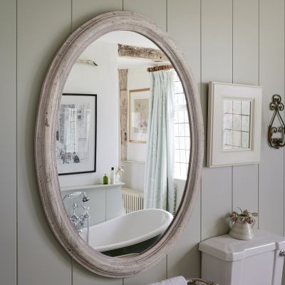 Seconds - Large Carved Oval Mirror