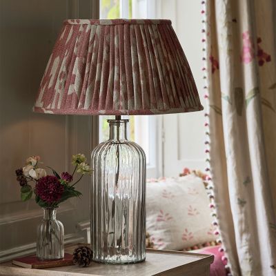 Tall Reeded Glass Jar Lamp Base