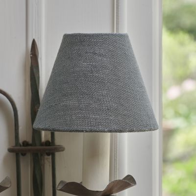 Charcoal Linen Framed Lampshade - 5"