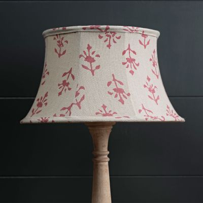 Indian Red Moonflower 14" Framed Lampshade